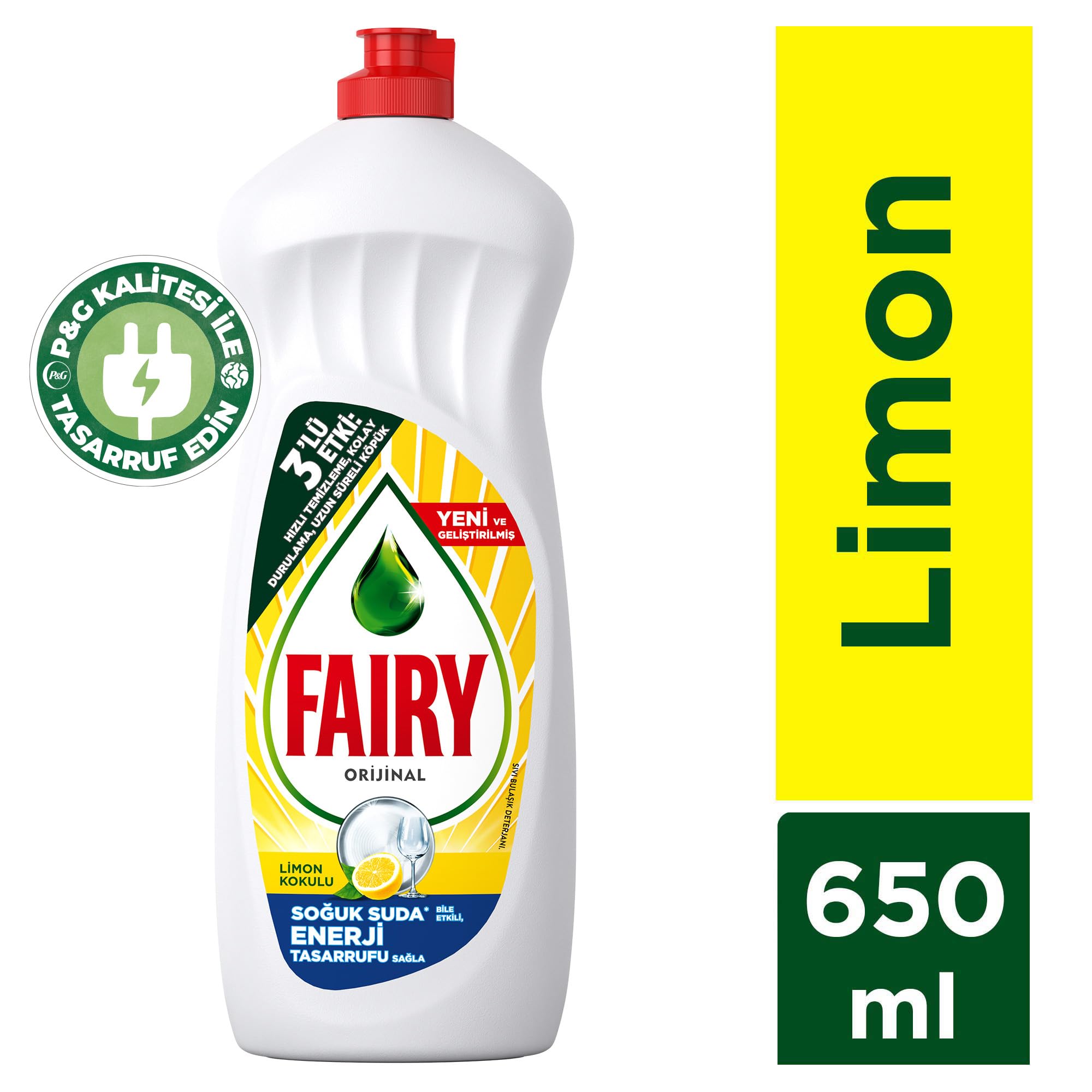 Fairy Líquido para lavar louça ultrarrápido limão | 650 ml